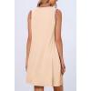 MEROKEETY Summer Spring Sun Dress for Women 2026 Beach Vacation Casual Sundress Sleeveless Tank Dresses Resort Cruise Wear(Apricot)