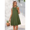 MEROKEETY Summer Spring Sun Dress for Women 2026 Beach Vacation Casual Sundress Sleeveless Tank Dresses Resort Cruise Wear(Armygreen)