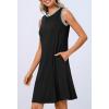 MEROKEETY Summer Spring Sun Dress for Women 2026 Beach Vacation Casual Sundress Sleeveless Tank Dresses Resort Cruise Wear(Black)