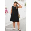 MEROKEETY Summer Spring Sun Dress for Women 2026 Beach Vacation Casual Sundress Sleeveless Tank Dresses Resort Cruise Wear(Black)