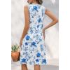 MEROKEETY Summer Spring Sun Dress for Women 2026 Beach Vacation Casual Sundress Sleeveless Tank Dresses Resort Cruise Wear(Bluefloral)