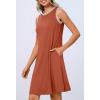 MEROKEETY Summer Spring Sun Dress for Women 2026 Beach Vacation Casual Sundress Sleeveless Tank Dresses Resort Cruise Wear(Caramel)