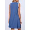 MEROKEETY Summer Spring Sun Dress for Women 2026 Beach Vacation Casual Sundress Sleeveless Tank Dresses Resort Cruise Wear(Darkblue)