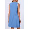 MEROKEETY Summer Spring Sun Dress for Women 2026 Beach Vacation Casual Sundress Sleeveless Tank Dresses Resort Cruise Wear(Lightblue)
