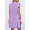MEROKEETY Summer Spring Sun Dress for Women 2026 Beach Vacation Casual Sundress Sleeveless Tank Dresses Resort Cruise Wear(Lilac)