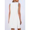MEROKEETY Summer Spring Sun Dress for Women 2026 Beach Vacation Casual Sundress Sleeveless Tank Dresses Resort Cruise Wear(Newwhite)