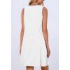 MEROKEETY Summer Spring Sun Dress for Women 2026 Beach Vacation Casual Sundress Sleeveless Tank Dresses Resort Cruise Wear(White)