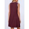MEROKEETY Summer Spring Sun Dress for Women 2026 Beach Vacation Casual Sundress Sleeveless Tank Dresses Resort Cruise Wear(Wine)