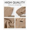 MEROKEETY Women’s 2 Piece Outfits Lounge Sets Fall Winter Long Sleeve Knit Sweater Wide Leg Pant Matching Set(Khaki)