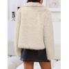 MEROKEETY Women’s 2025 Winter Coats Furry Faux Fur Jackets Long Sleeve Coat Trendy Warm Outerwear with Pockets(Apricot)
