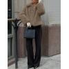 MEROKEETY Women’s 2025 Winter Coats Furry Faux Fur Jackets Long Sleeve Coat Trendy Warm Outerwear with Pockets(Khaki)