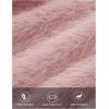 MEROKEETY Women’s 2025 Winter Coats Furry Faux Fur Jackets Long Sleeve Coat Trendy Warm Outerwear with Pockets(Pink)
