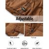 MEROKEETY Women’s 2025 Winter Cropped Puffer Jacket Long Sleeve Oversized Stand Collar Zip-Up Short Coat(Brown)