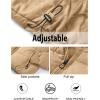 MEROKEETY Women’s 2025 Winter Cropped Puffer Jacket Long Sleeve Oversized Stand Collar Zip-Up Short Coat(Khaki)