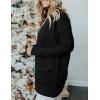MEROKEETY Women’s 2026 Long Sleeve Cable Knit Cardigan Sweaters Open Front Fall Outerwear Coat Pockets(Black)