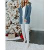 MEROKEETY Women’s 2026 Long Sleeve Cable Knit Cardigan Sweaters Open Front Fall Outerwear Coat Pockets(Blue)