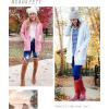 MEROKEETY Women’s 2026 Long Sleeve Cable Knit Cardigan Sweaters Open Front Fall Outerwear Coat Pockets(Brick Red)