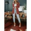 MEROKEETY Women’s 2026 Long Sleeve Cable Knit Cardigan Sweaters Open Front Fall Outerwear Coat Pockets(Brick Red)