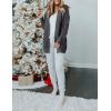 MEROKEETY Women’s 2026 Long Sleeve Cable Knit Cardigan Sweaters Open Front Fall Outerwear Coat Pockets(Charcoal)