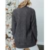 MEROKEETY Women’s 2026 Long Sleeve Cable Knit Cardigan Sweaters Open Front Fall Outerwear Coat Pockets(Charcoal)