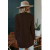 MEROKEETY Women’s 2026 Long Sleeve Cable Knit Cardigan Sweaters Open Front Fall Outerwear Coat Pockets(Coffee)