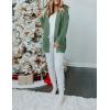 MEROKEETY Women’s 2026 Long Sleeve Cable Knit Cardigan Sweaters Open Front Fall Outerwear Coat Pockets(Dusty Green)
