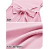 MEROKEETY Women’s 2026 Long Sleeve Midi Sweater Dress Fall Winter Spring Mock Neck Contrast Tie Waist Bodycon Knit Dresses(Lightpink)