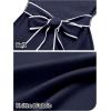 MEROKEETY Women’s 2026 Long Sleeve Midi Sweater Dress Fall Winter Spring Mock Neck Contrast Tie Waist Bodycon Knit Dresses(Navy)