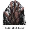 MEROKEETY Womens 2026 Mesh Sheer Lace Long Sleeve Top Sexy Y2k Mock Neck See Through Shirt Blouses(Black2)
