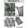 MEROKEETY Womens 2026 Mesh Sheer Lace Long Sleeve Top Sexy Y2k Mock Neck See Through Shirt Blouses(Green)