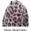 MEROKEETY Womens 2026 Mesh Sheer Lace Long Sleeve Top Sexy Y2k Mock Neck See Through Shirt Blouses(Leopard)