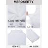 MEROKEETY Womens 2026 Mesh Sheer Lace Long Sleeve Top Sexy Y2k Mock Neck See Through Shirt Blouses(White)