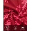 MEROKEETY Women’s 2026 Spring Wedding Guest Maxi Dress Long Sleeve Bodycon Floral Mesh Fall Cocktail Formal Party Dresses(Red)