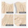 MEROKEETY Women’s 2026 Summer Casual Mini Sundress Beach Vacation Sleeveless V Neck Flowy A Line Dress with Pockets(Apricot)