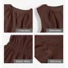 MEROKEETY Women’s 2026 Summer Casual Mini Sundress Beach Vacation Sleeveless V Neck Flowy A Line Dress with Pockets(Coffee)