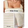MEROKEETY Women’s 2026 Summer Spring Bodycon Midi Dress Beach Vacation Sleeveless Striped Ribbed Knit Party Sweater Dresses(Apricot)