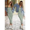 MEROKEETY Women’s 2026 Summer Spring Bodycon Midi Dress Beach Vacation Sleeveless Striped Ribbed Knit Party Sweater Dresses(Armygreen)