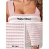 MEROKEETY Women’s 2026 Summer Spring Bodycon Midi Dress Beach Vacation Sleeveless Striped Ribbed Knit Party Sweater Dresses(Dustypink)