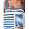 MEROKEETY Women’s 2026 Summer Spring Bodycon Midi Dress Beach Vacation Sleeveless Striped Ribbed Knit Party Sweater Dresses(Lakeblue)