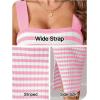 MEROKEETY Women’s 2026 Summer Spring Bodycon Midi Dress Beach Vacation Sleeveless Striped Ribbed Knit Party Sweater Dresses(Pink)