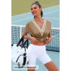 MEROKEETY Women’s Boho Cap Sleeve Lace Trim V Neck Tops 2026 Summer Casual Loose Beach Vacation Tee Shirts Blouse(Khaki)