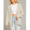 MEROKEETY Women’s Cardigan Sweaters 2026 Fall Open Front Oversized Button V Neck Loose Soft Knit Outwear(Apricot)