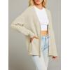 MEROKEETY Women’s Cardigan Sweaters 2026 Fall Open Front Oversized Button V Neck Loose Soft Knit Outwear(Apricot)