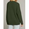MEROKEETY Women’s Cardigan Sweaters 2026 Fall Open Front Oversized Button V Neck Loose Soft Knit Outwear(Armygreen)
