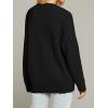 MEROKEETY Women’s Cardigan Sweaters 2026 Fall Open Front Oversized Button V Neck Loose Soft Knit Outwear(Black)
