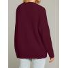 MEROKEETY Women’s Cardigan Sweaters 2026 Fall Open Front Oversized Button V Neck Loose Soft Knit Outwear(Burgundy)