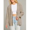 MEROKEETY Women’s Cardigan Sweaters 2026 Fall Open Front Oversized Button V Neck Loose Soft Knit Outwear(Cashmere)