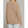 MEROKEETY Women’s Cardigan Sweaters 2026 Fall Open Front Oversized Button V Neck Loose Soft Knit Outwear(Khaki)