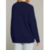 MEROKEETY Women’s Cardigan Sweaters 2026 Fall Open Front Oversized Button V Neck Loose Soft Knit Outwear(Navy)