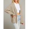 MEROKEETY Women’s Cardigan Sweaters 2026 Fall Open Front Oversized Button V Neck Loose Soft Knit Outwear(Oatmeal)
